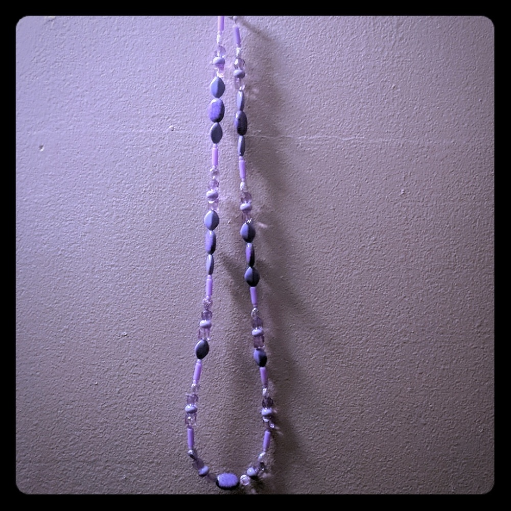 Purple handcrafted necklace